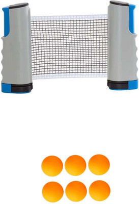 Forgesy Foldable & Portable Innovative Retractable Table Tennis Table Tennis Net combo Table Tennis Net(White)