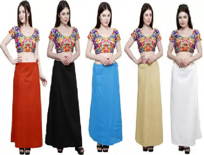 Sabhyatam Blue Turquoise ::Deep Maroon::Black::Off White :: Skin Pure Cotton Petticoat(XL)