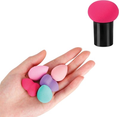 BEAUTY MOON Mushroom Shape Beauty Blender with 1 Pack of Mini Sponge for Makeup