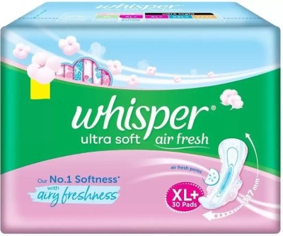 Whisper Ultra Soft XL+ Sanitary Pads – 30 Count Sanitary Pad