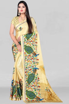 Leelavati Printed Daily Wear Crepe Saree(Multicolor)