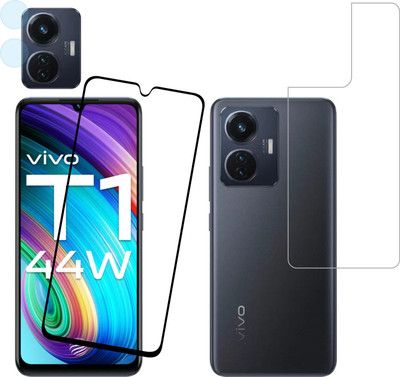 Ten To 11 Front and Back Tempered Glass for Vivo T1 44w(Pack of 3)