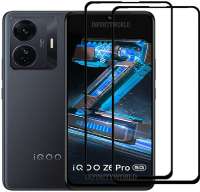 INFINITYWORLD Edge To Edge Tempered Glass for IQOO Z6 Pro 5G(Pack of 2)