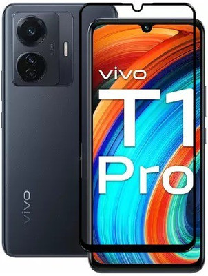 MOBIGENIX Edge To Edge Tempered Glass for vivo t1 pro ,VIVO T1 PRO 5G(Pack of 1)