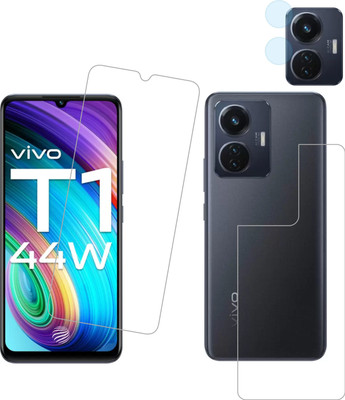 Vatsin Front and Back Tempered Glass for Vivo T1 44w(Pack of 3)