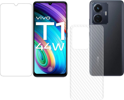 Ten To 11 Front and Back Tempered Glass for Vivo T1 44w(Pack of 2)