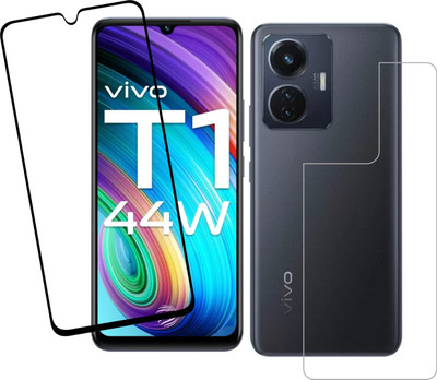 Ten To 11 Front and Back Tempered Glass for Vivo T1 44w(Pack of 2)