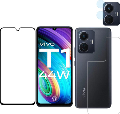 Vatsin Front and Back Tempered Glass for Vivo T1 44w(Pack of 3)