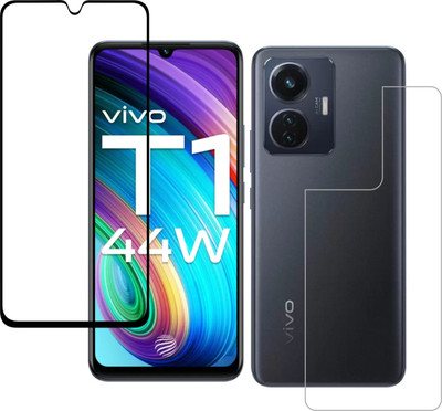 Vatsin Front and Back Tempered Glass for Vivo T1 44w(Pack of 2)