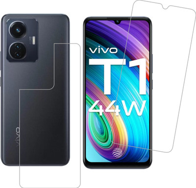 Vatsin Front and Back Tempered Glass for Vivo T1 44w(Pack of 2)