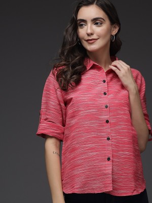 TANDUL Women Self Design Casual Multicolor Shirt