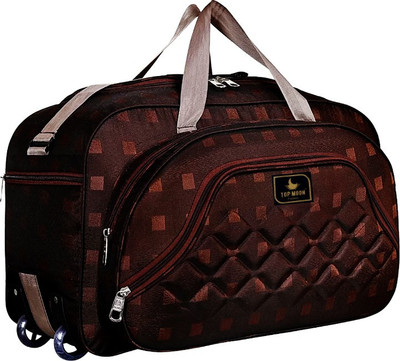 TOPMOON FASHION (Expandable) BBD_40L Strolley Duffel Bag - Lightweight Polyester Luggage Travel Duffle Bag Duffel With Wheels (Strolley)