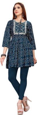 Zokhi Casual Embroidered Women Light Blue Top