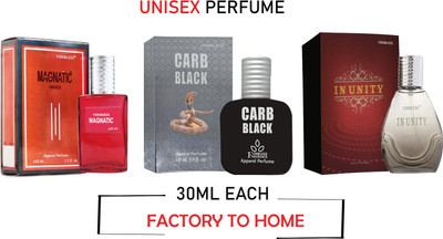 FORMLESS Set of carb Balck , Inunity and Freshfusion 30ml perfumes Perfume  -  100 ml(For Men & Women)