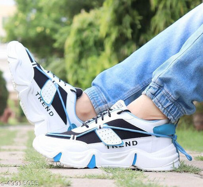 BAUCHHAAR Boys Lace Running Shoes(Blue, 14 - 16 Years)