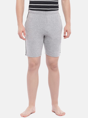 SWEET DREAMS Solid Men Grey Bermuda Shorts