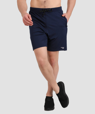 Fusion One Self Design Men Black Gym Shorts