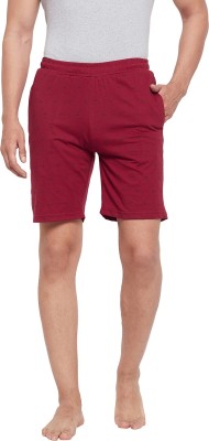 OKANE Self Design Men Red Basic Shorts