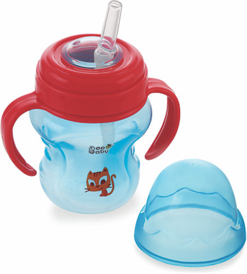 Beebaby No-Spill Flex Straw Sippy / Sipper Cup with Detachable Handle. 150 ML. (Blue)(Blue)