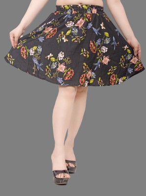 AMORE CREATION Floral Print Women A-line Multicolor Skirt