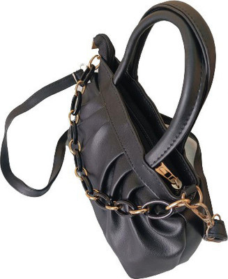 Yuvi Creation Black Sling Bag Sling bag with handle and decorative chain
