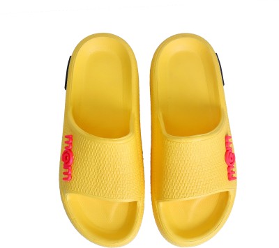 Make A Mark Women Slides(Yellow, Pink , 4)