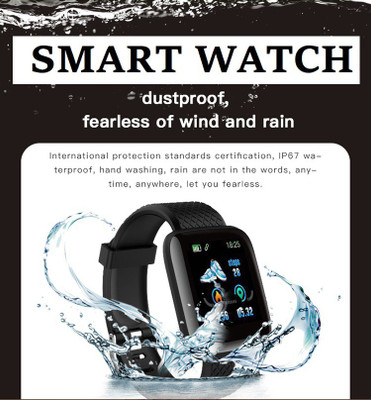 Ykarn Trades VI173_ID116 Pro Sleep Monitor, Step Count Smart Watch Black Only (Pack of 1)(Black Strap, Size : Free)
