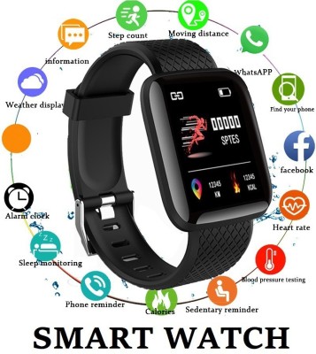 Ykarn Trades VI10_ID116 Plus Multi Sports Mode, Step Count Smart Watch Black(Pack of 1)(Black Strap, Size : Free)