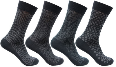 BONJOUR Men Printed, Self Design Mid-Calf/Crew