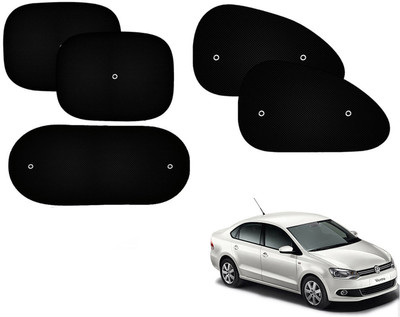 Automotive Prist Side Window Sun Shade For Volkswagen Vento(Black)