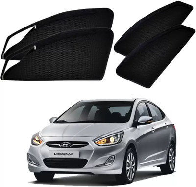 RAKRISH Rear Window, Side Window Sun Shade For Hyundai Fluidic Verna(Black)