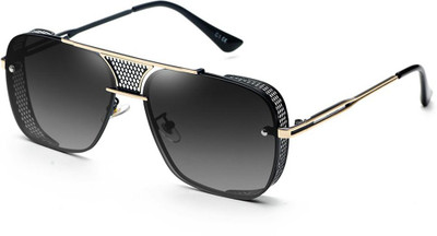 Grey Jack Rectangular Sunglasses(For Men & Women, Grey)