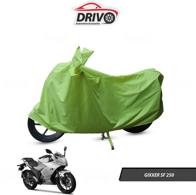 Drivo Waterproof Two Wheeler Cover for Suzuki(Gixxer SF 250, Green)