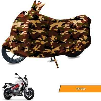 Electronic Buzzzz Waterproof Two Wheeler Cover for Benelli(TNT 300, Beige)