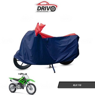 Drivo Waterproof Two Wheeler Cover for Kawasaki(KLX 110, Blue, Red)