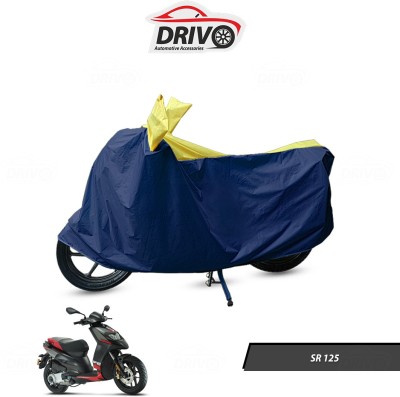 Drivo Waterproof Two Wheeler Cover for Aprilia(SR 125, Blue, Yellow)