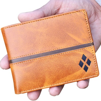 LUXIQE Men Tan Artificial Leather Wallet(7 Card Slots)