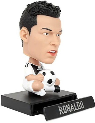 gtrp Ronaldo Bobble Head Action Figure with Mobile Holder for Car Dashboard(Multicolor)