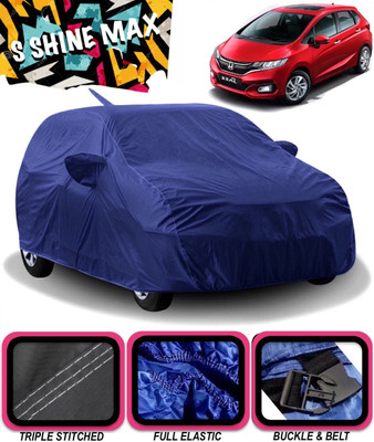 S Shine Max Car Cover For Honda Jazz Facelift (With Mirror Pockets)(Blue)