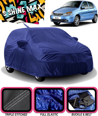 S Shine Max Car Cover For Tata Indica eV2 (With Mirror Pockets)(Blue)