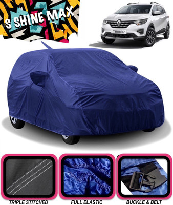S Shine Max Car Cover For Renault Triber (With Mirror Pockets)(Blue)