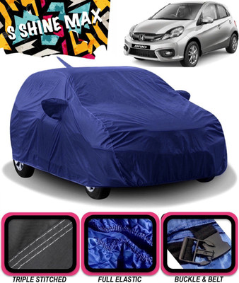S Shine Max Car Cover For Honda Brio (With Mirror Pockets)(Blue)