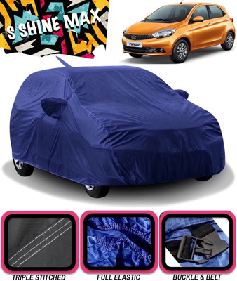 S Shine Max Car Cover For Tata Tiago (With Mirror Pockets)(Blue)