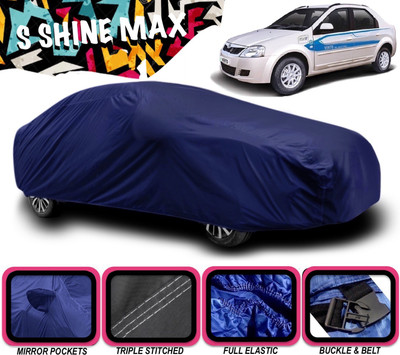 S Shine Max Car Cover For Mahindra e-Verito (With Mirror Pockets)(Blue)