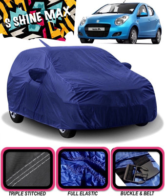 S Shine Max Car Cover For Maruti Suzuki A-Star (With Mirror Pockets)(Blue)