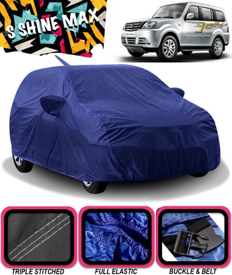 S Shine Max Car Cover For Tata Sumo Grande (With Mirror Pockets)(Blue)