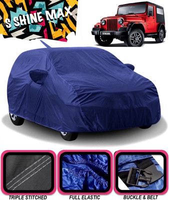 S Shine Max Car Cover For Mahindra Thar (With Mirror Pockets)(Blue)