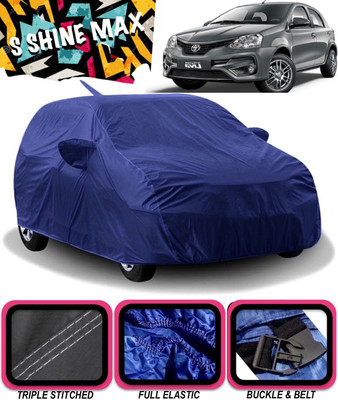S Shine Max Car Cover For Toyota Etios Liva (With Mirror Pockets)(Blue)