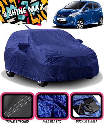S Shine Max Car Cover For Hyundai Eon (With Mirror Pockets)(Blue)