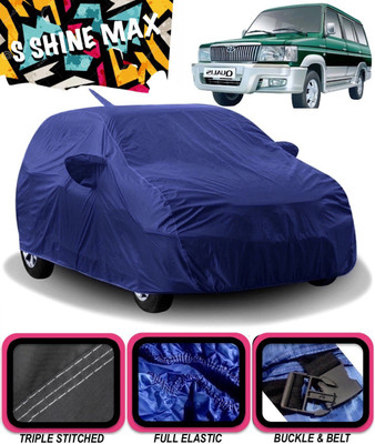 S Shine Max Car Cover For Toyota Qualis (With Mirror Pockets)(Blue)